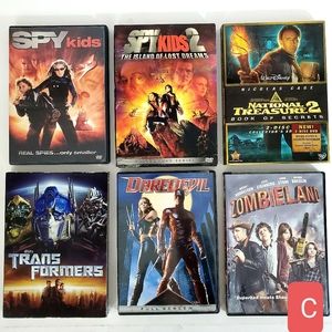 6 Assorted DVD's Family & Kids Action Movies Entertainment LOT C Disney